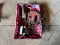2No Milwaukee M18 grease guns with battery charger, no batteries with LED work light, single phase