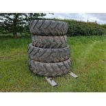 Set John Deere 420/85R30 and 460/85R42 wheels and tyres NB: Carriers not included