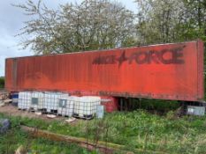 Artic 40ft trailer body. Sold in situ, buyer to remove