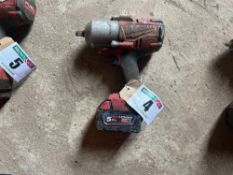 Milwaukee M18 1/2inch impact wrench with 5.0ah battery