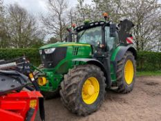2020 John Deere 6215R CommandPro Premium Edition 50kph 4wd tractor with front linkage and PTO, 4No e