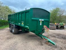 2015 Bailey 18t grain trailer, sprung drawbar, air and hydraulic brakes, WABCO LSV, hydraulic tailga