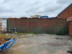 Metal shipping container, 40ft. Sold in situ, buyer to remove
