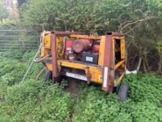 Atlas Copco XAS 60 air compressor on mounted frame. Hours showing: 3,096