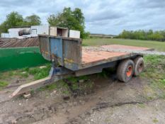 1978 Ken Wootton twin axle flatbed trailer. Serial No:10.0055