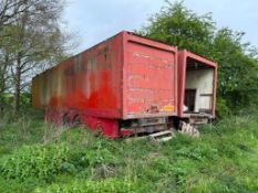 Artic 40ft trailer body. Sold in situ, buyer to remove