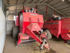 Massey Ferguson 190LB heston baler, single axle on BKT 28L-26 wheels and tyres. Model: 190LBHL91411.