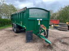 2017 Bailey 18t grain trailer with side extensions, sprung drawbar, air and hydraulic brakes, WABCO