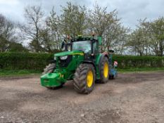 2025 John Deere 6R185 CommandPro 50kph Gen3 4wd tractor with front linkage and PTO, 4No electric spo
