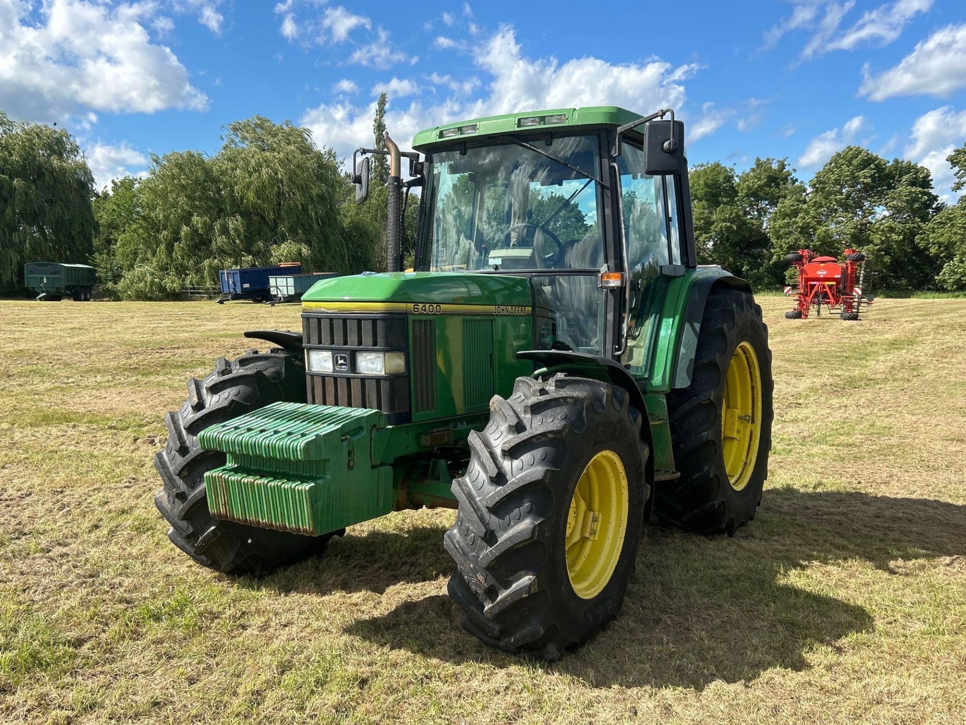 1993 John Deere 6400 40kph PowerQuad 4wd tractor with 2 manual spools, 16No 50kg front wafer weights - Image 24 of 24