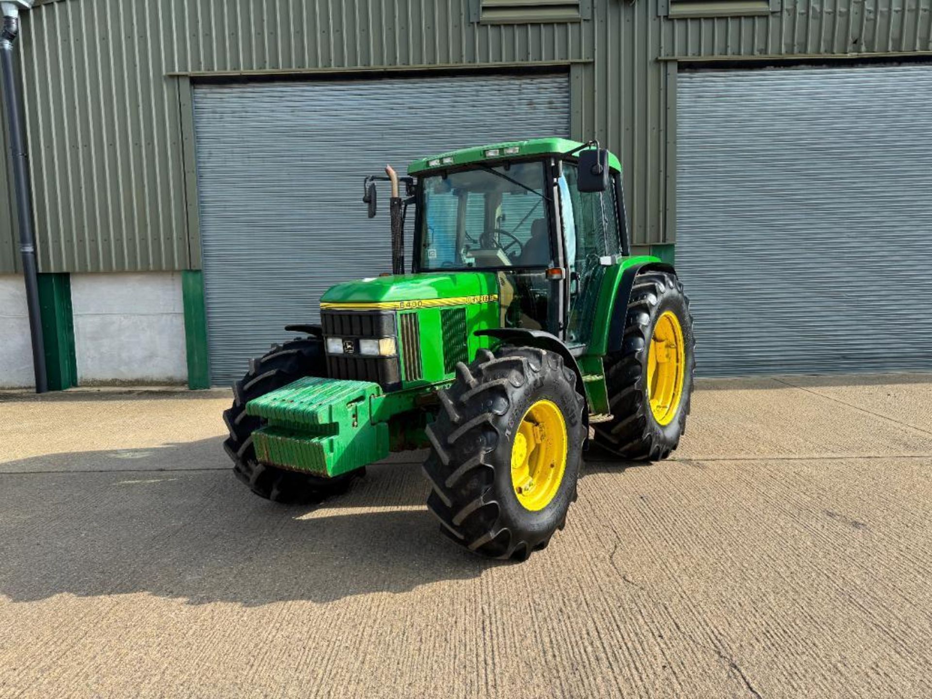 1993 John Deere 6400 40kph PowerQuad 4wd tractor with 2 manual spools, 16No 50kg front wafer weights - Image 4 of 24