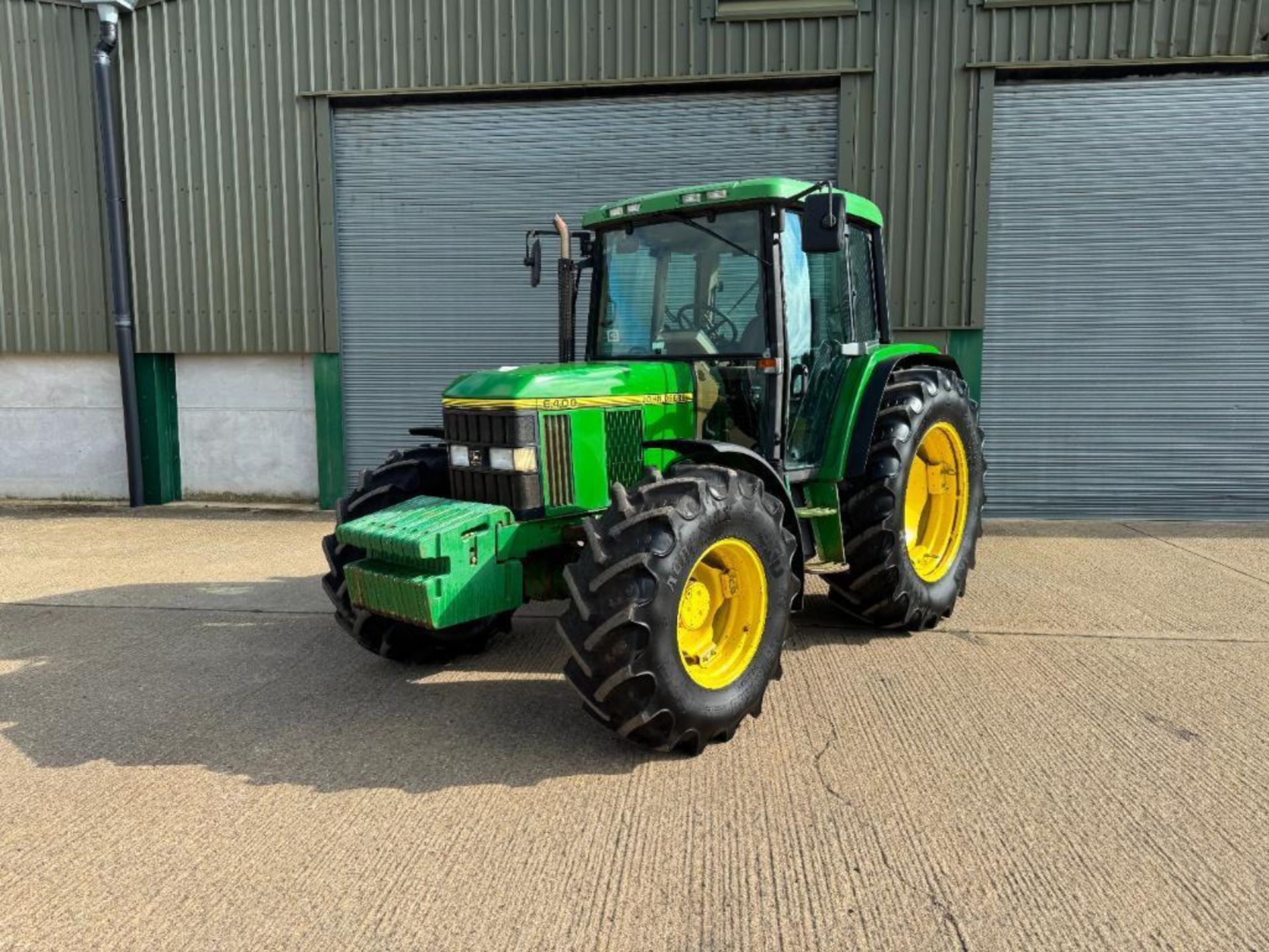 1993 John Deere 6400 40kph PowerQuad 4wd tractor with 2 manual spools, 16No 50kg front wafer weights - Image 5 of 24