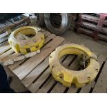 Set John Deere rear wheel weights (72kg + 205kg per side). NB: no starter brackets