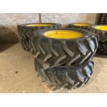 Set Mitas 380/85R30 and 380/90R46 row crop wheels and tyres with John Deere centres