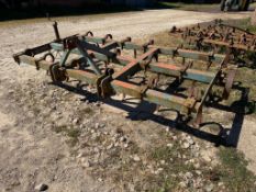 Blench 10ft pig tail cultivator with depth wheels, linkage mounted