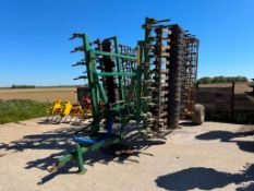 2010 Cousins Precision Seed Bed Harrow, 6m, hydraulic folding, leading tines, hydraulic levelling pa