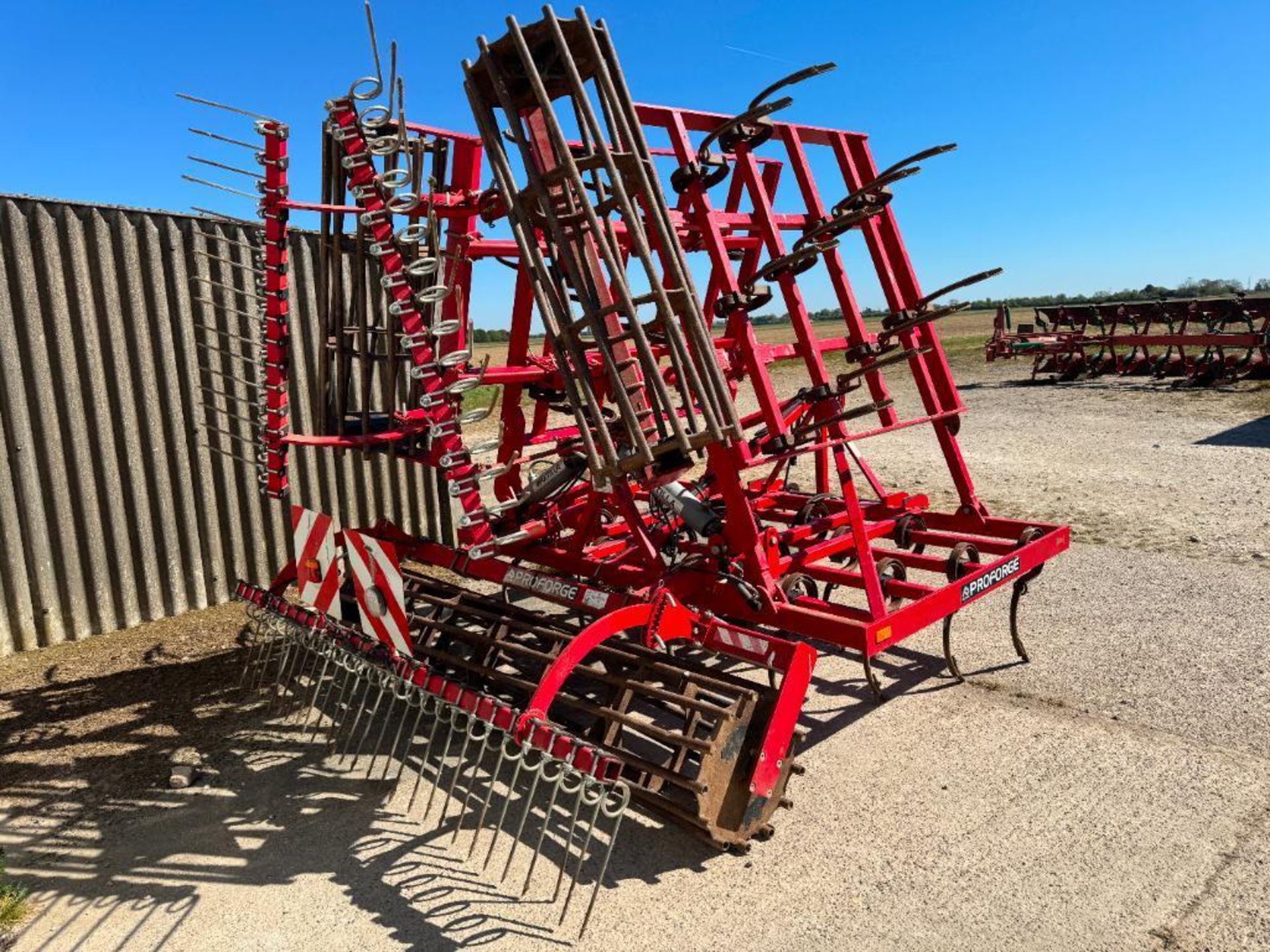 2019 Proforge Maxtilla 6m hydraulic folding spring tine cultivator with rear crumbler and following - Image 8 of 13