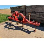 The Pancracker 6 leg fixed tine cultivator, linkage mounted, wheel track eradicators and rear linkag