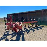 Kverneland LO85/300/28 7 furrow on-land reversible plough with skimmers and subsoiler points. Serial