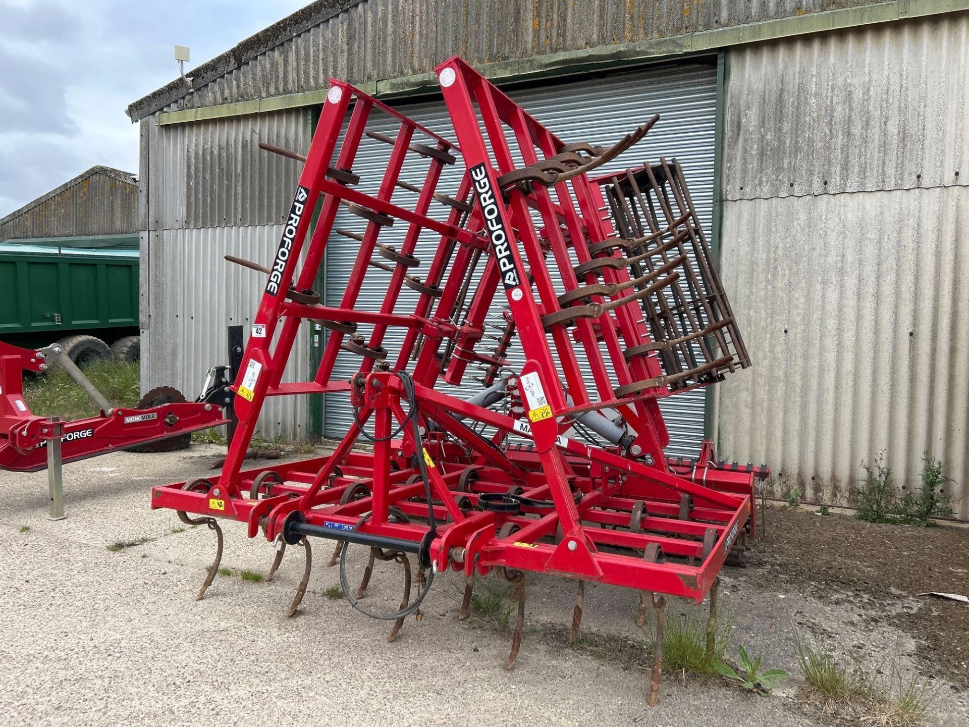 2019 Proforge Maxtilla 6m hydraulic folding spring tine cultivator with rear crumbler and following - Image 13 of 13