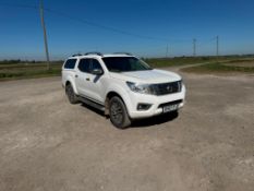 2017 Nissan Navara 4wd pickup truck, manual, white with Truckman canopy on Terramax 255/60R18 wheels