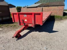 1997 Massey Ferguson 700F-T10 25ft twin axle flat bed trailer on Mitas 12.5/80-15.3 wheels and tyres