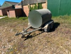 2009 Fuel Proof 1,000l twin axle fuel bowser on 195/50R13C wheels and tyres. Serial No: 7604/3