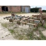 Blench 10ft pig tail cultivator with depth wheels, linkage mounted