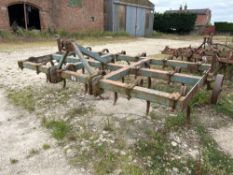 Blench 10ft pig tail cultivator with depth wheels, linkage mounted