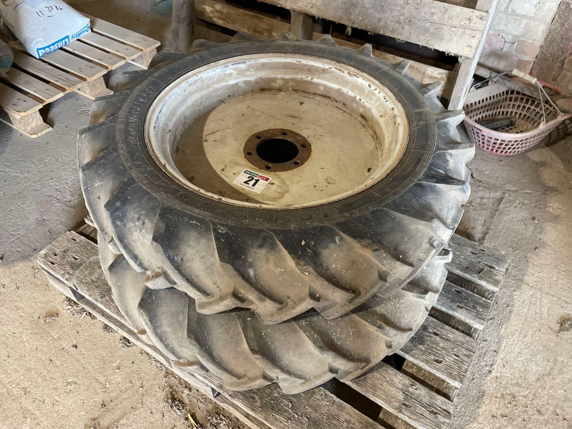 Pair 8.3-24 row crop wheels and tyres - Image 2 of 2