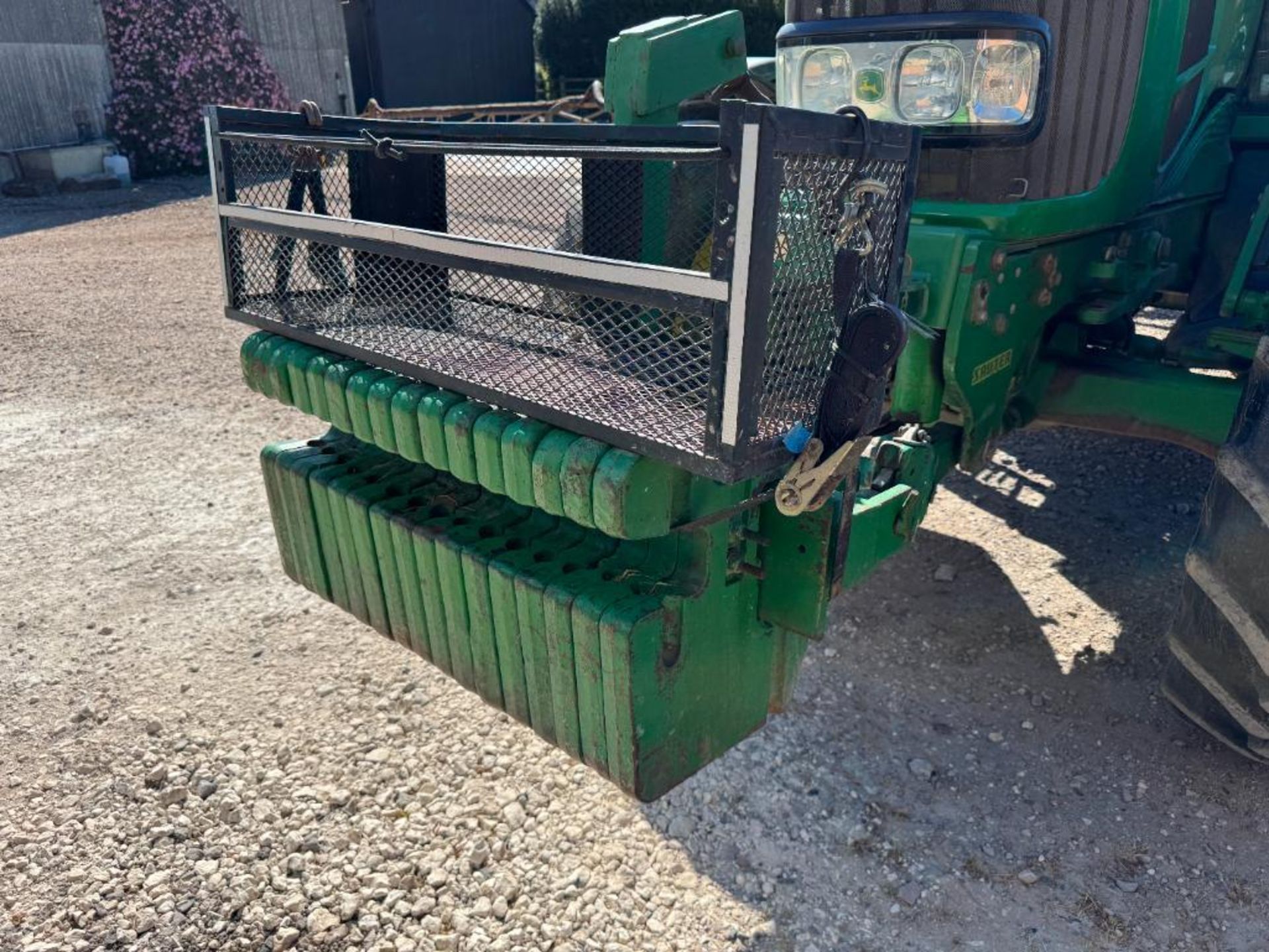 Front weight block with 16No John Deere wafer weights
