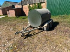 2009 Fuel Proof 1,000l twin axle fuel bowser on 195/50R13C wheels and tyres. Serial No: 7604/3