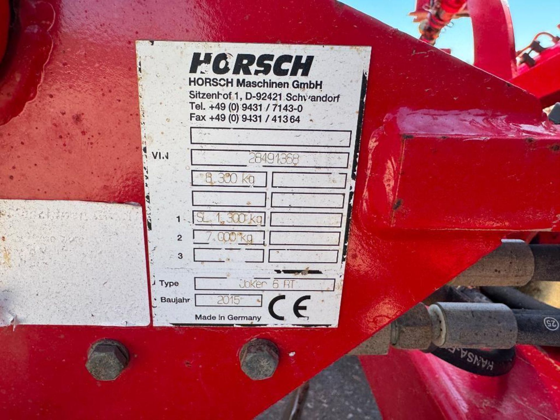 2015 Horsch Joker 6RT 6m hydraulic folding discs, twin row of discs to twin packer with front levell - Image 11 of 13