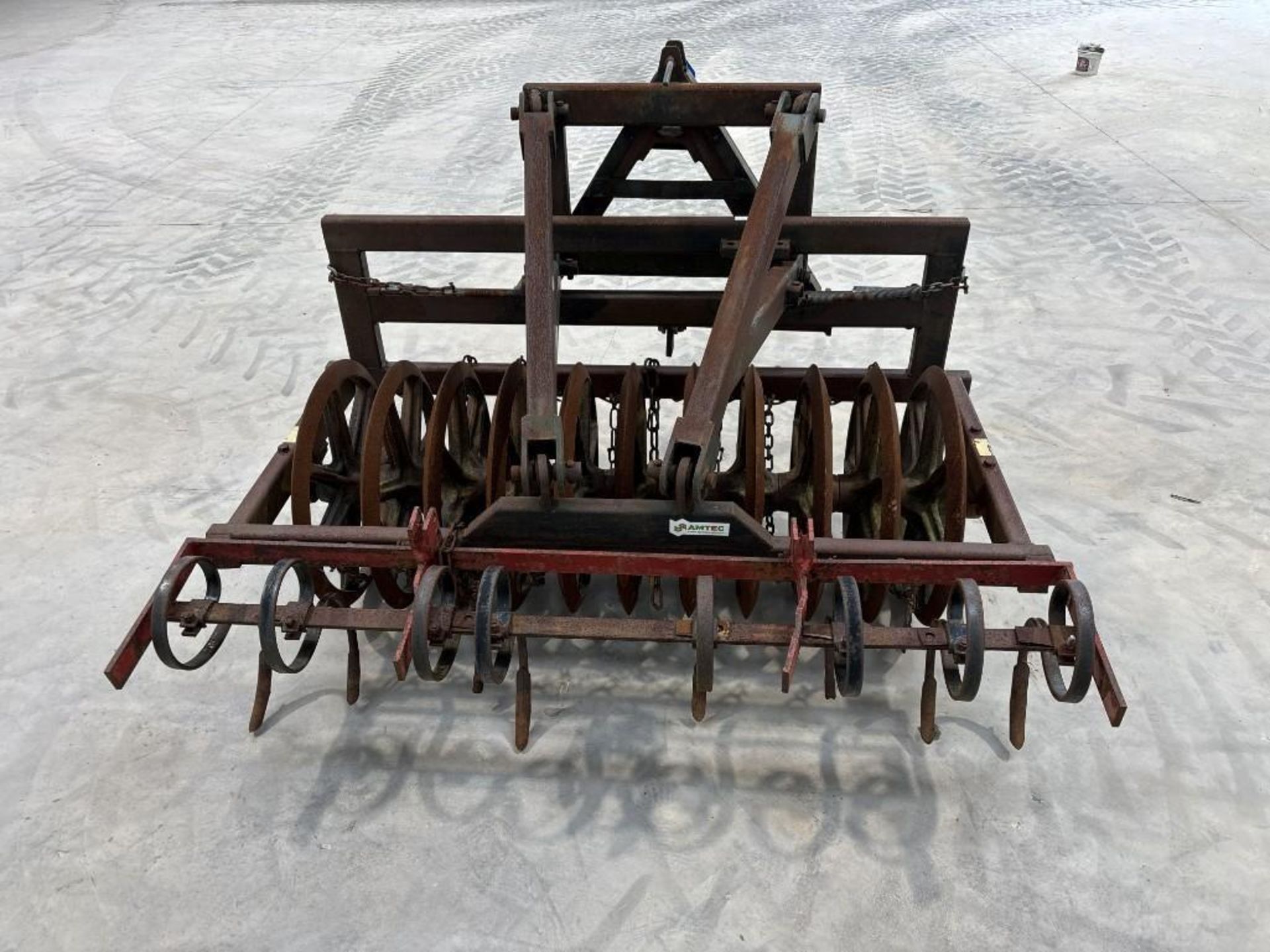 1.5m Flexicoil front press with cast rings, leading tines and steering headstock. Serial No: 550627 - Image 3 of 6