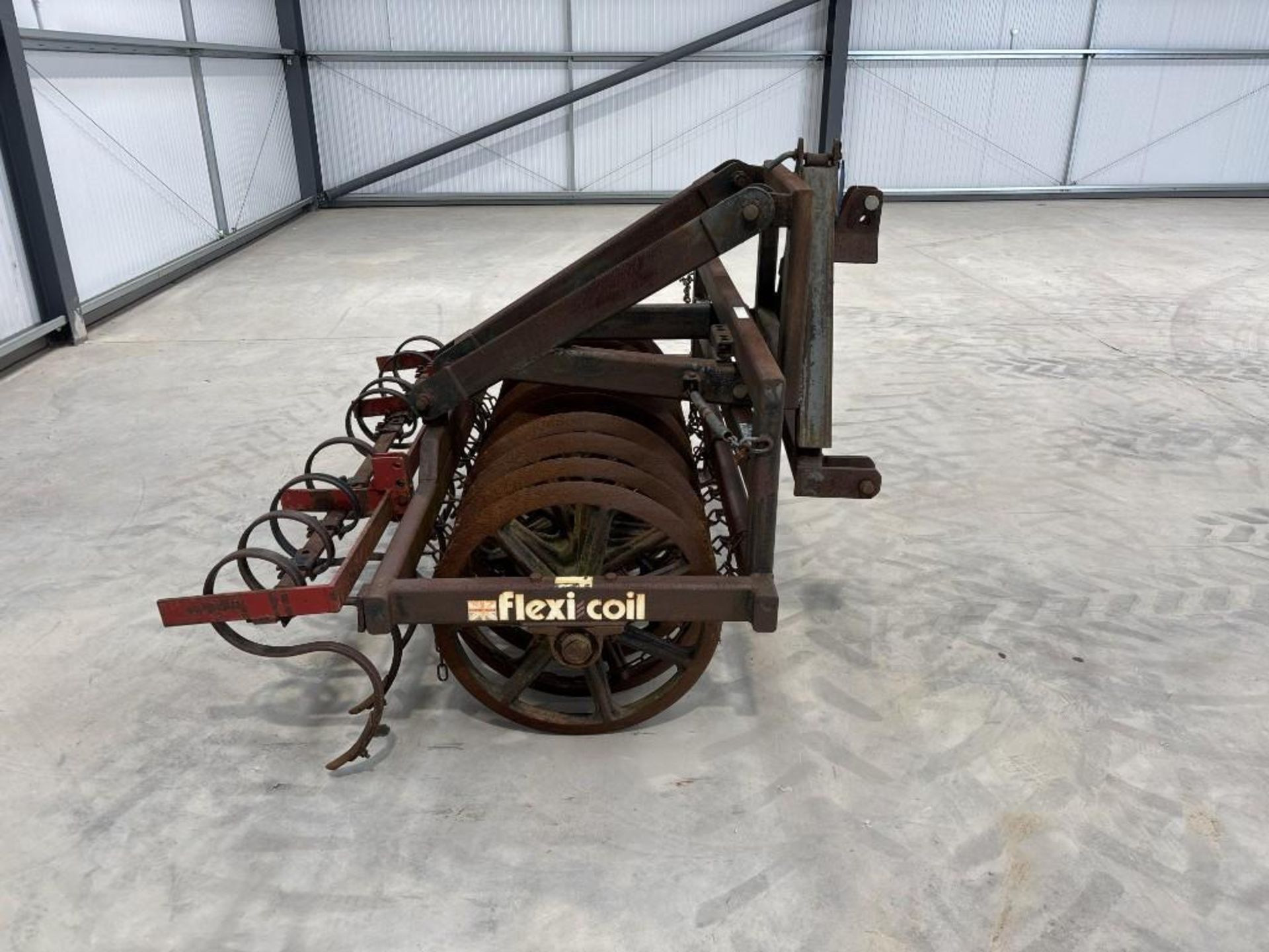 1.5m Flexicoil front press with cast rings, leading tines and steering headstock. Serial No: 550627 - Image 2 of 6