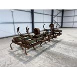 5m manual folding pigtail cultivator with depth wheels