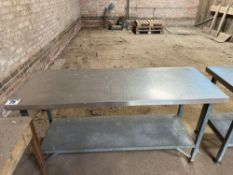 Bartlett Stainless steel table on galvanised frame