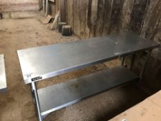 Bartlett Stainless steel table on stainless frame