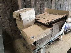 Qty of flat pack cardboard boxes