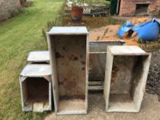 Qty galvenised troughs