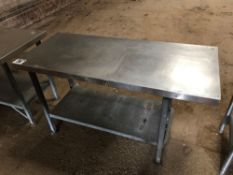 Bartlett Stainless steel table on galvanised frame