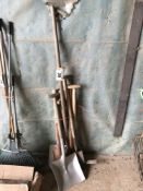 Qty shovel and spades