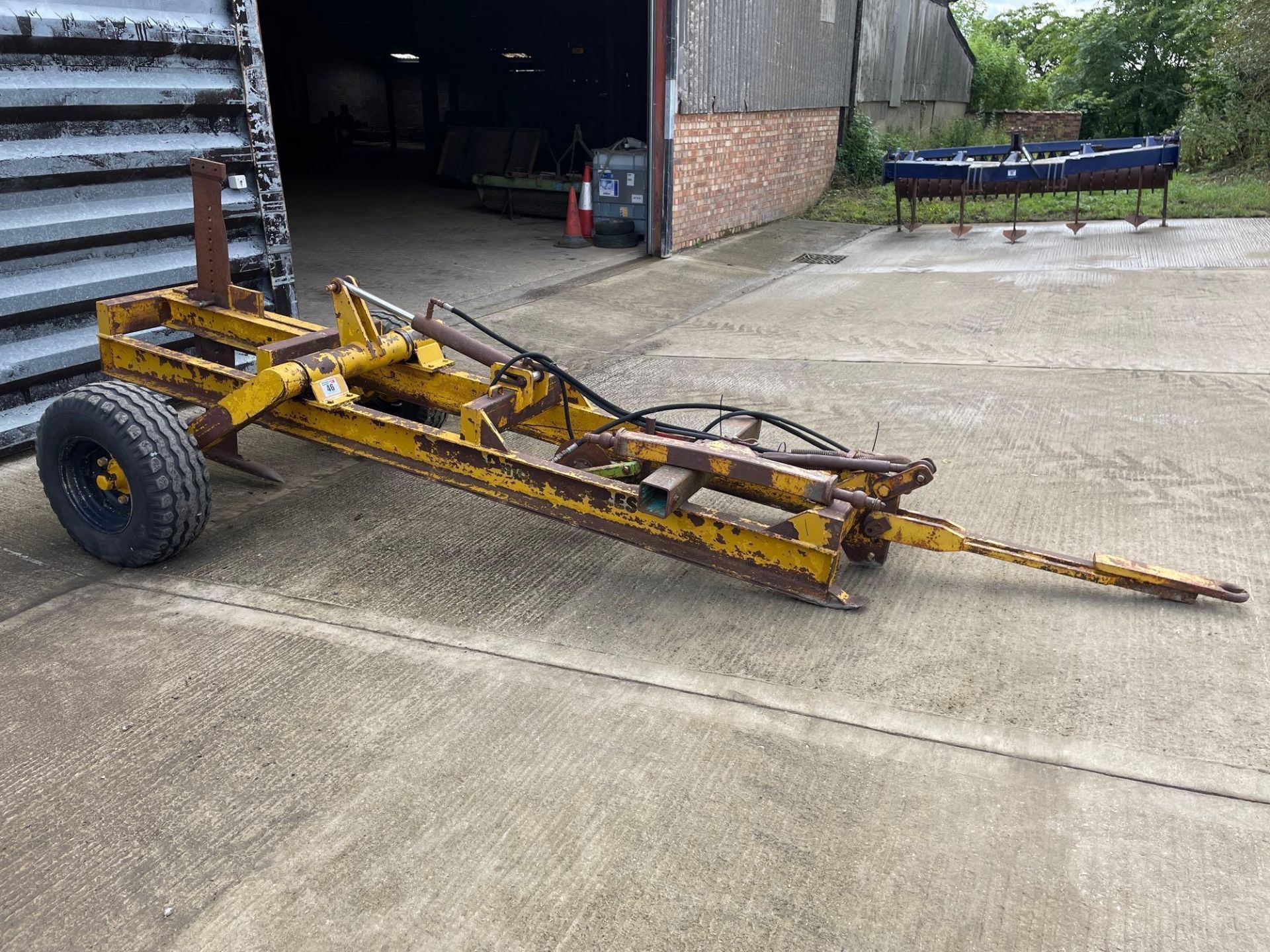 Michael Moore single leg trailed mole plough on 11.5/80-15.0 wheels and tyres. Serial No: 217 - Image 16 of 32