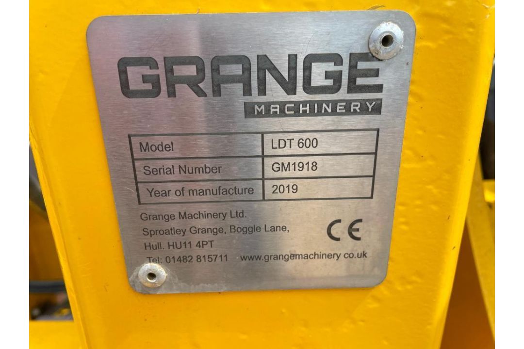 2019 Grange LDT 600 6m toolbar with discs LD legs, hydraulic folding - Image 9 of 28