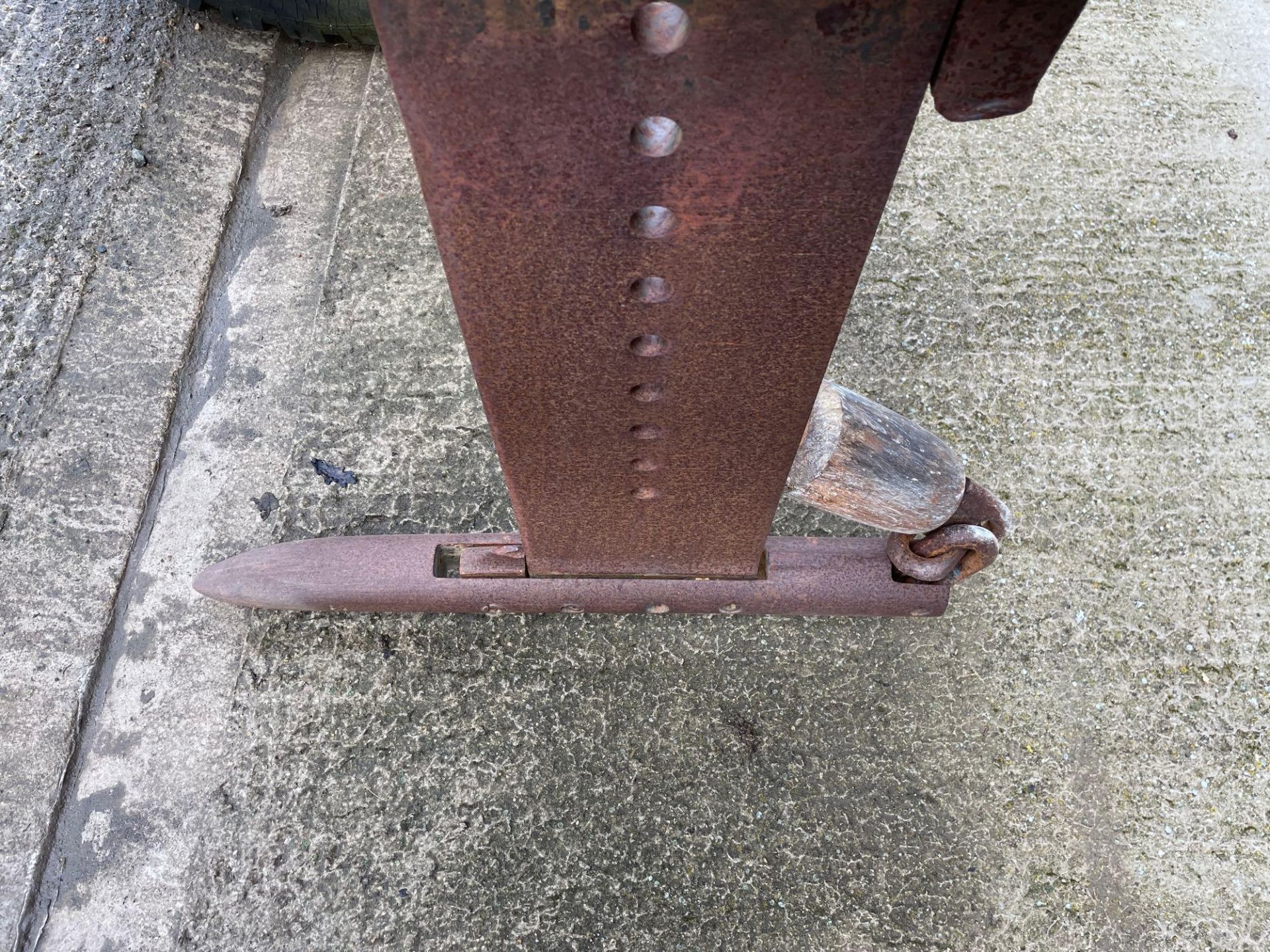 Michael Moore single leg trailed mole plough on 11.5/80-15.0 wheels and tyres. Serial No: 217 - Image 23 of 32