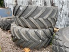 Pair Michelin VF710/60R42 tyres only, spares or repair