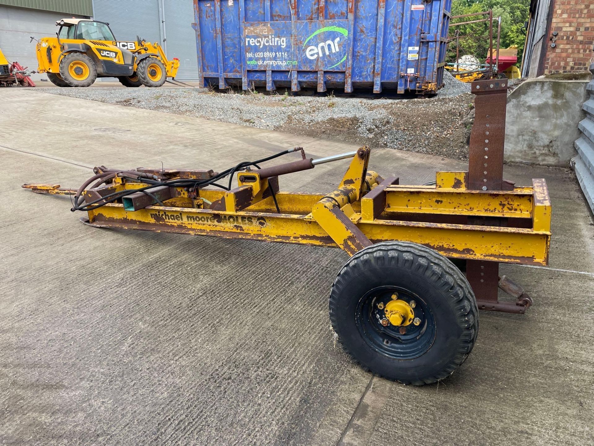 Michael Moore single leg trailed mole plough on 11.5/80-15.0 wheels and tyres. Serial No: 217 - Image 25 of 32