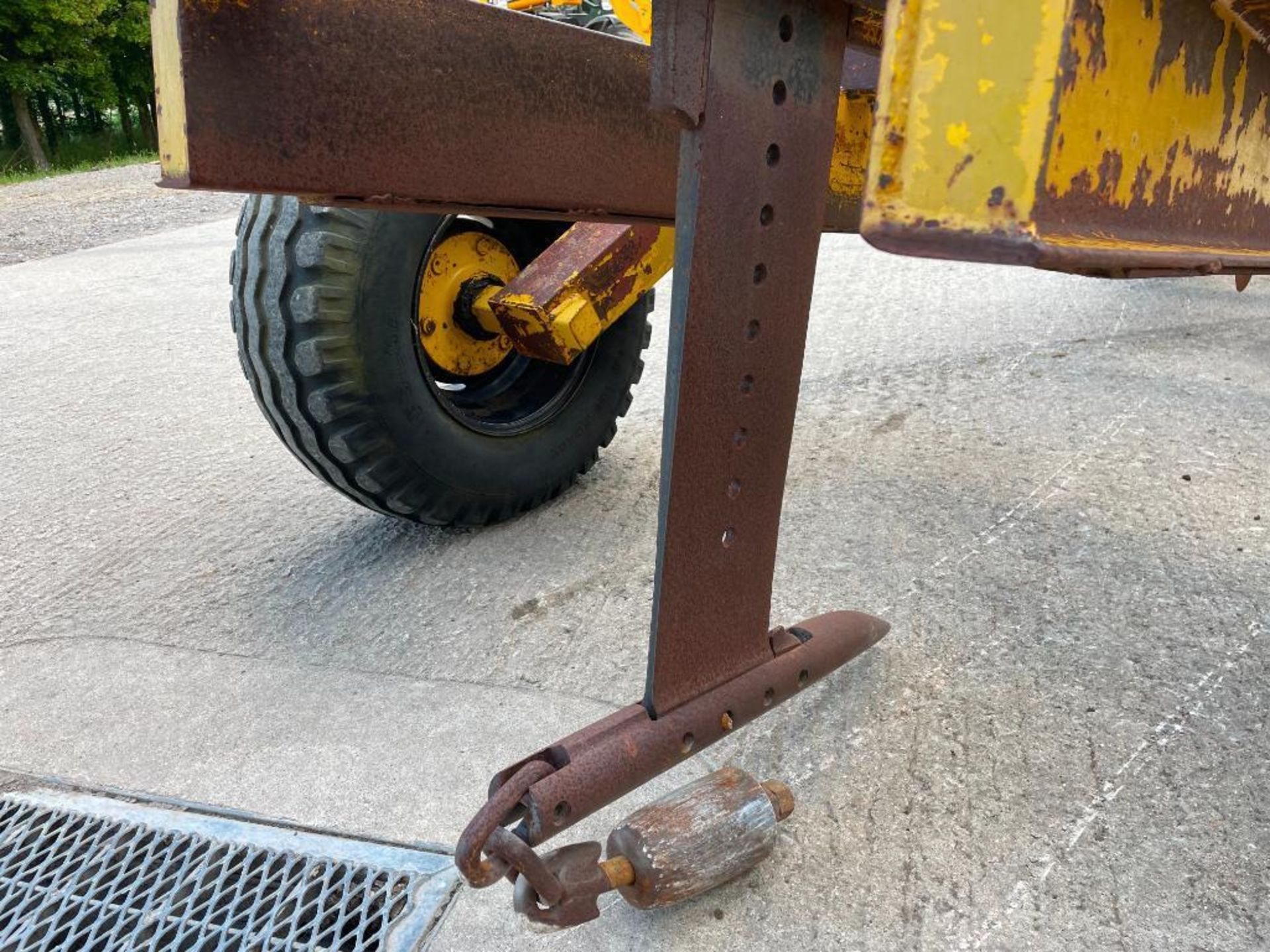Michael Moore single leg trailed mole plough on 11.5/80-15.0 wheels and tyres. Serial No: 217 - Image 9 of 32
