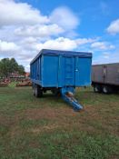 1978 T Darlay TD3 14t grain trailer with sprung drawbar, rollover sheet, manual tailgate and grain c