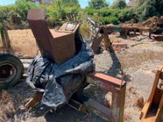 Foster backhoe with buckets, linkage mounted